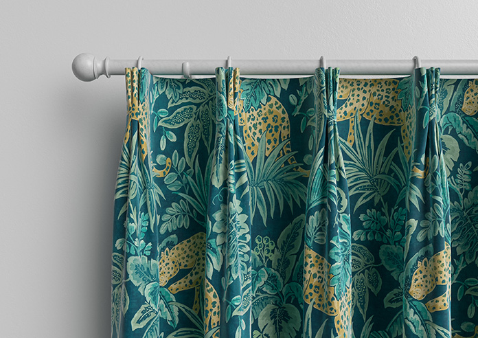 Leopard, Teal - Made to Measure Curtain - Image 11